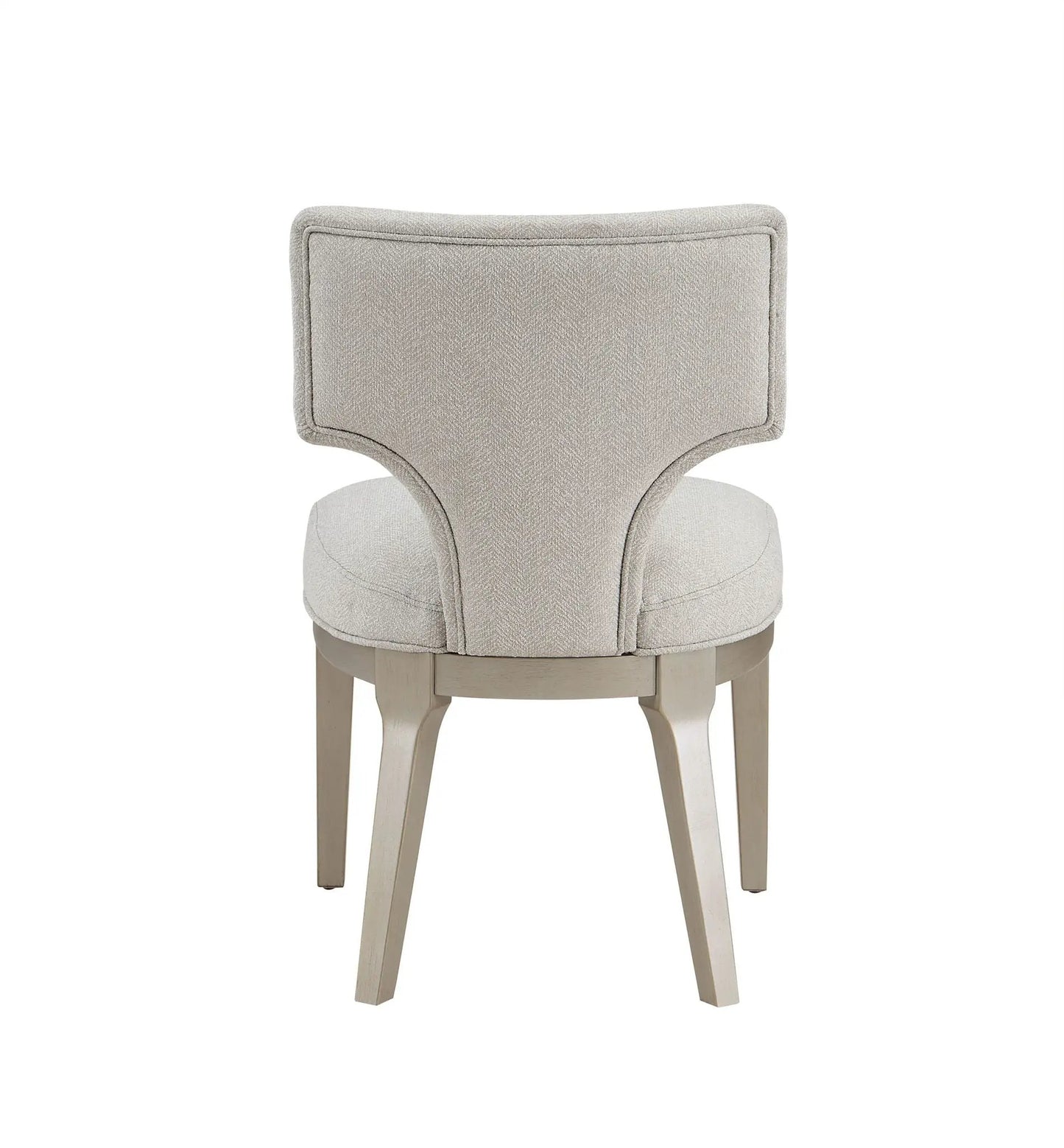 Kasa side chair set of 2 in light gray fabric with curved back and light wood legs on Tampa Home & Garden Store