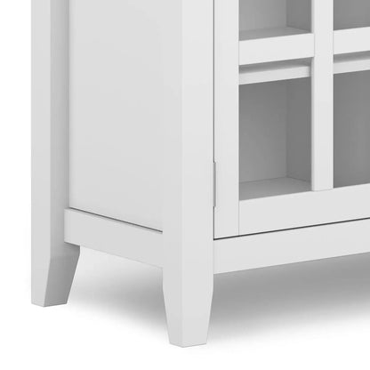 Artisan Sideboard Buffet by Unique Piece Furniture, white wood with open shelves and tapered legs on Tampa Home & Garden Store