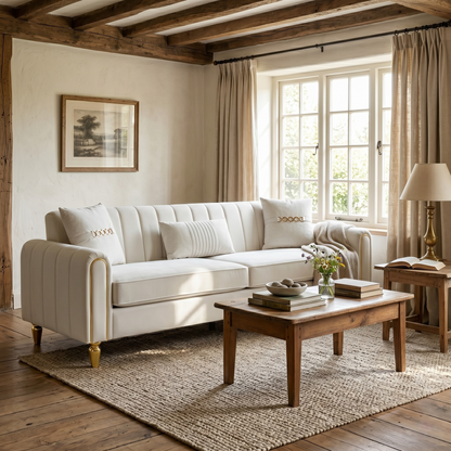 FX P11 CW Plush 3 Seater Sofa for Living Room