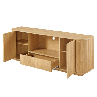 Modern Wavy TV Stand Sideboard with Cabinet