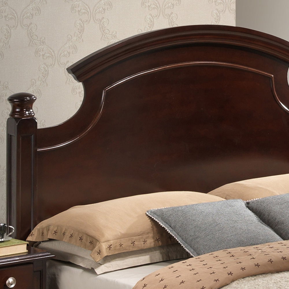 Hand Carved Traditional panel bed in dark espresso finish by HouseOfZazla on Tampa Home & Garden Store