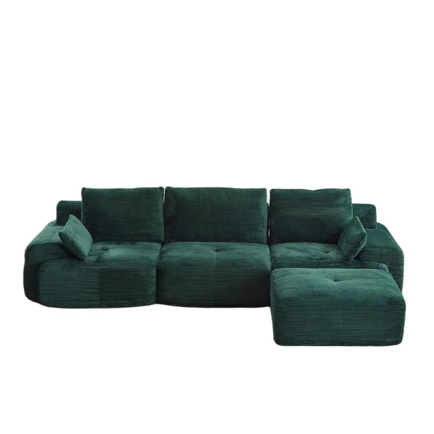2 Piece Living Room Set dark green velvet sectional with chaise by Unique Piece Furniture on Tampa Home & Garden Store