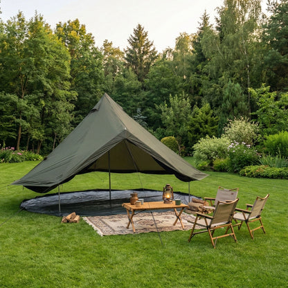 4 Season Bell Tent 13.1FT olive green canvas by HouseOfZazla on Tampa Home & Garden Store