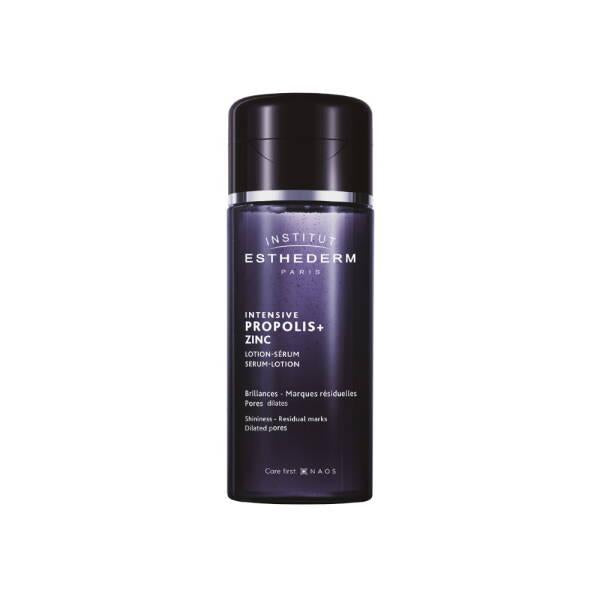 Institut Esthederm Intensive Propolis+ Zinc Serum Lotion bottle, dark purple label, 4.4 oz on Tampa Home & Garden Store