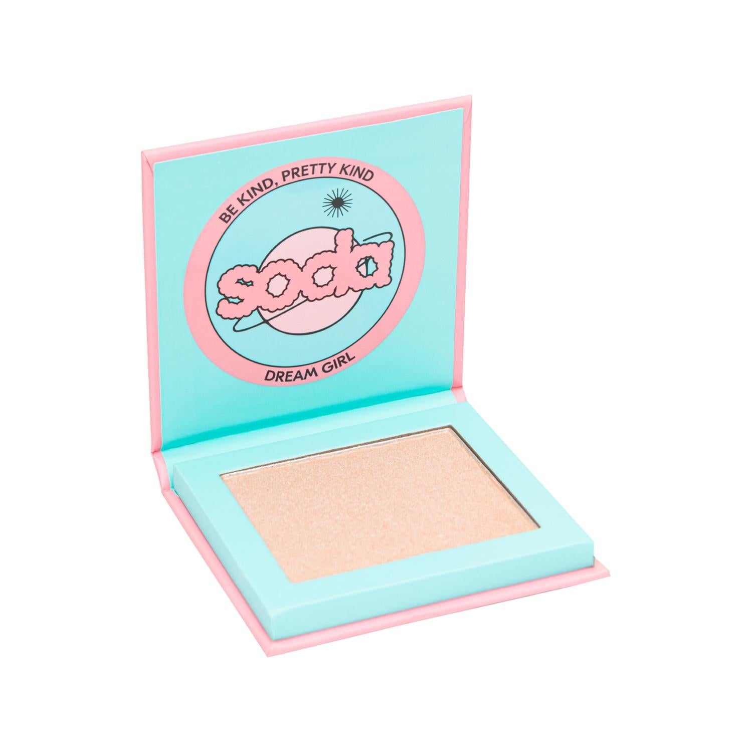 Soda Pressed Tooth Whitener Powder compact by Beauty Care Bag in pastel blue pink packaging on Tampa Home & Garden Store