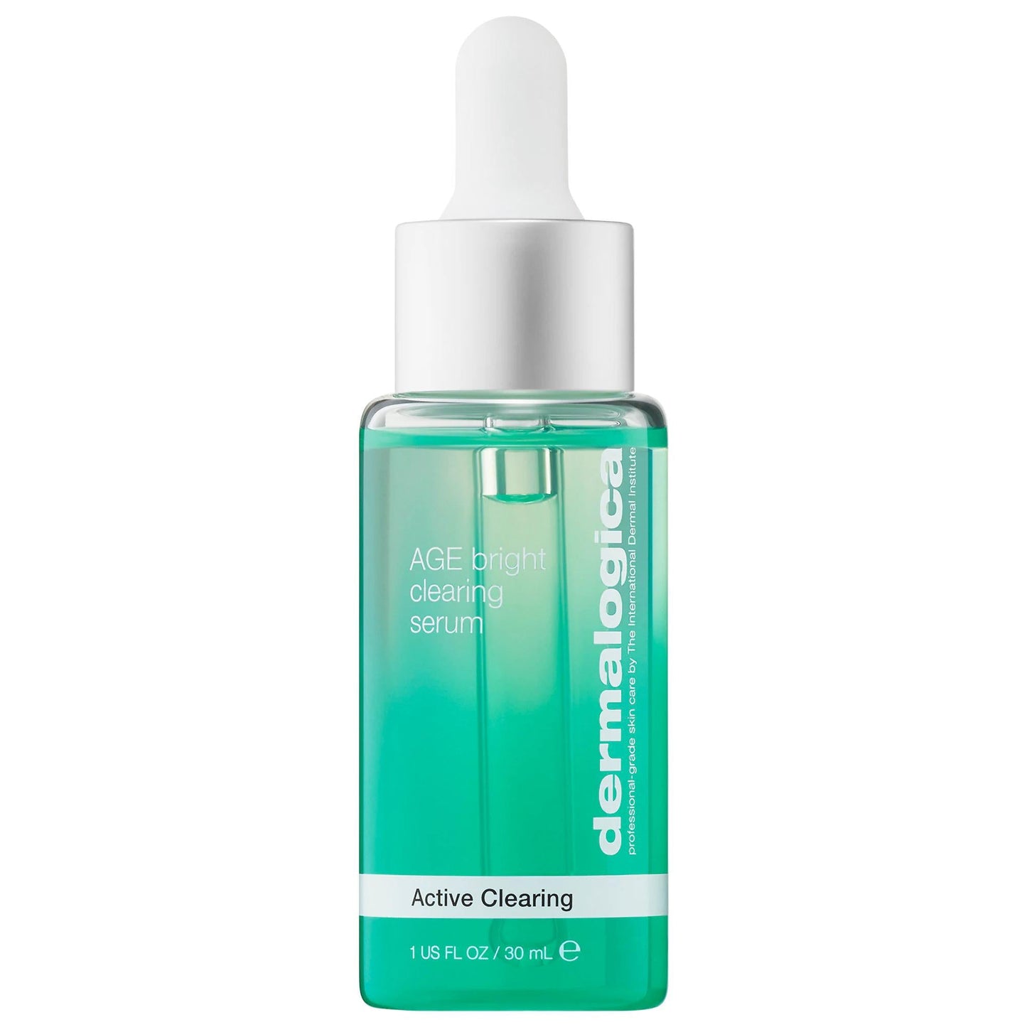 AGE Bright Clearing Serum Beauty Care Bag teal bottle with dropper for acne and bright skin on Tampa Home & Garden Store