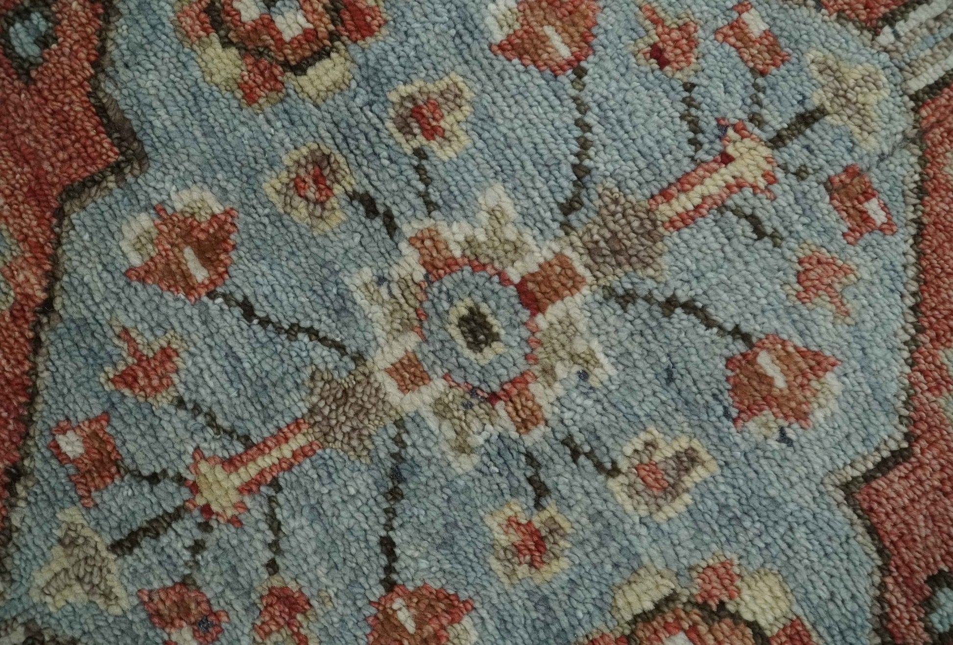 8x10 Antique look Traditional Floral Gray, Rust and Beige Hand knotted wool Area Rug - Tampa Home & Garden Store