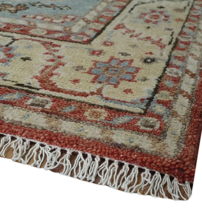 8x10 Antique look Traditional Floral Gray, Rust and Beige Hand knotted wool Area Rug - Tampa Home & Garden Store