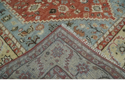 8x10 Antique look Traditional Floral Gray, Rust and Beige Hand knotted wool Area Rug - Tampa Home & Garden Store