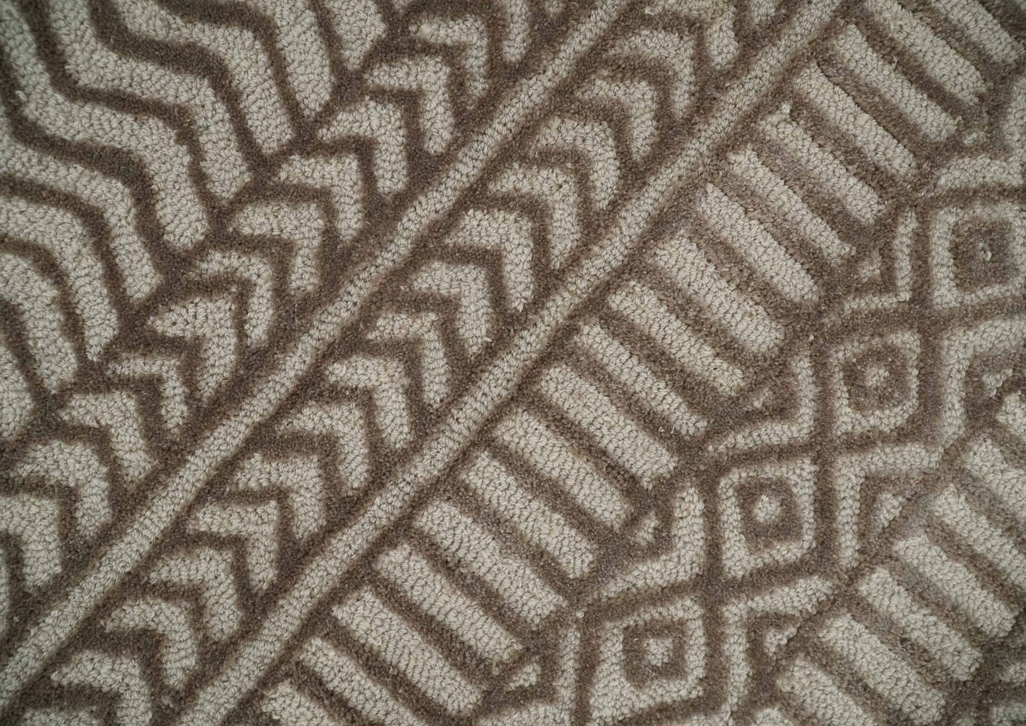8x10 Hand Tufted Ivory and Bronze Stripes Pattern Rug Multi Size Living Room and Bedroom Rug | TRD6530810S - Tampa Home & Garden Store