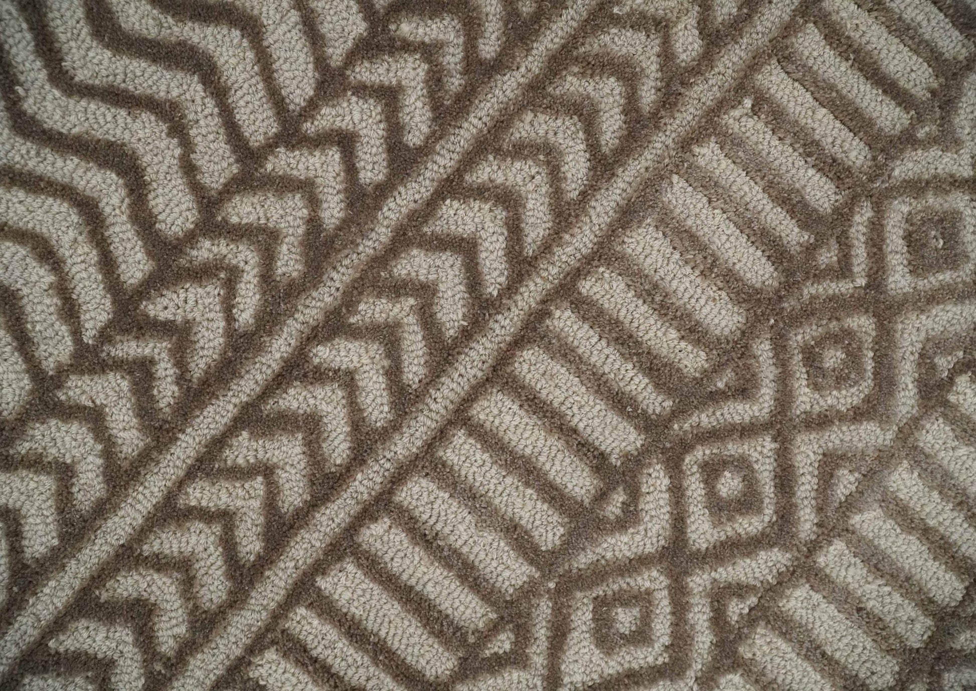 8x10 Hand Tufted Ivory and Bronze Stripes Pattern Rug Multi Size Living Room and Bedroom Rug | TRD6530810S - Tampa Home & Garden Store