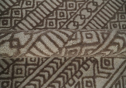 8x10 Hand Tufted Ivory and Bronze Stripes Pattern Rug Multi Size Living Room and Bedroom Rug | TRD6530810S - Tampa Home & Garden Store