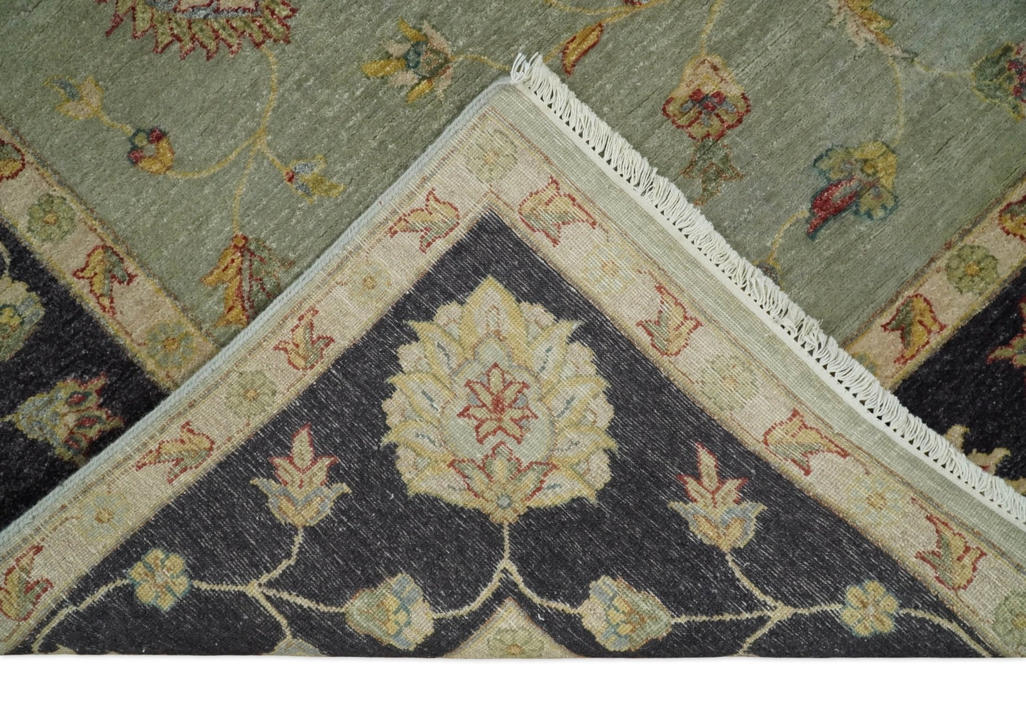 Alfombra persa tradicional vintage de lana fina anudada a mano, de 8 x 10 pulgadas, en tonos plateados y negros apagados | AGR45