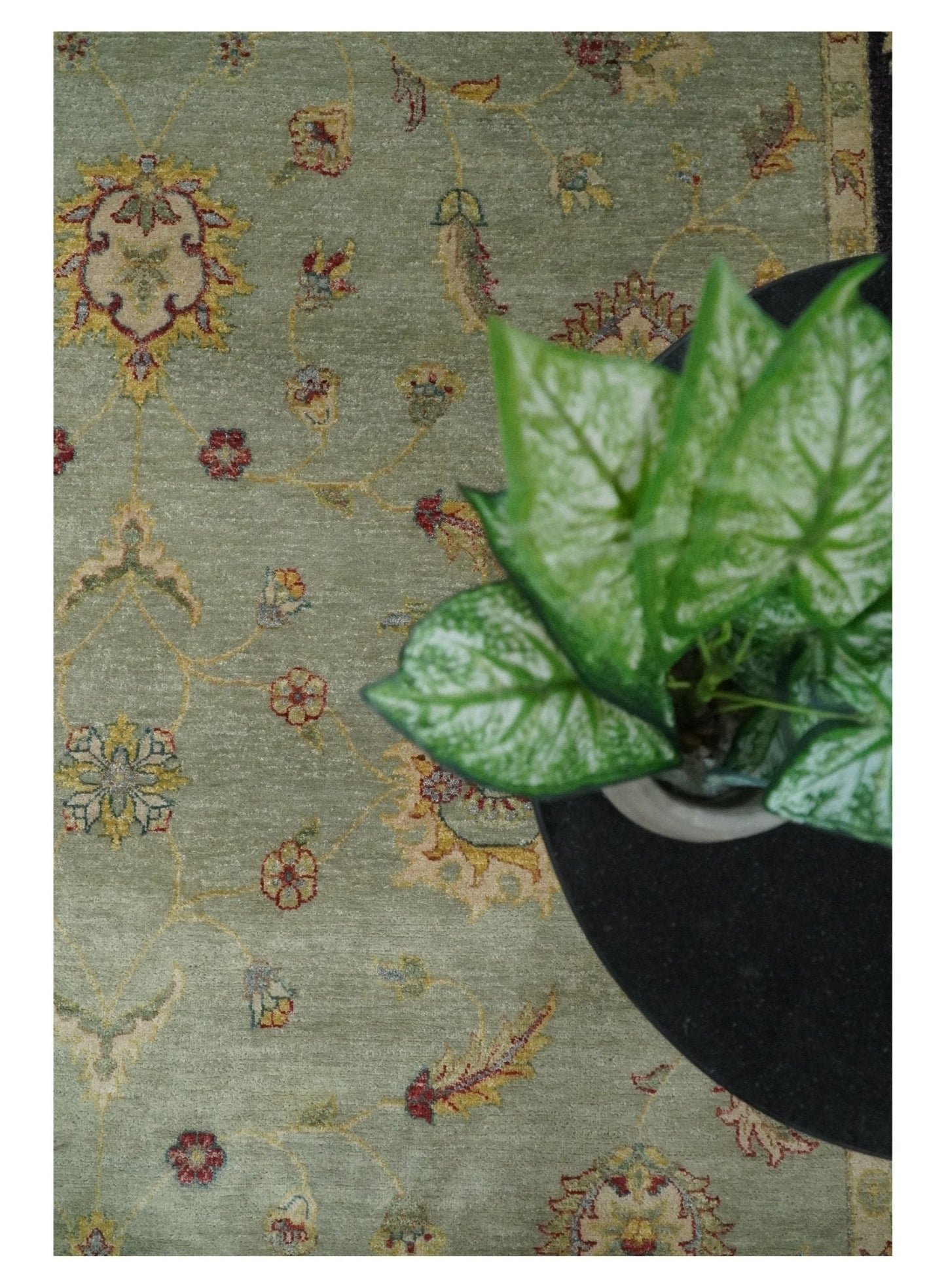 Alfombra persa tradicional vintage de lana fina anudada a mano, de 8 x 10 pulgadas, en tonos plateados y negros apagados | AGR45