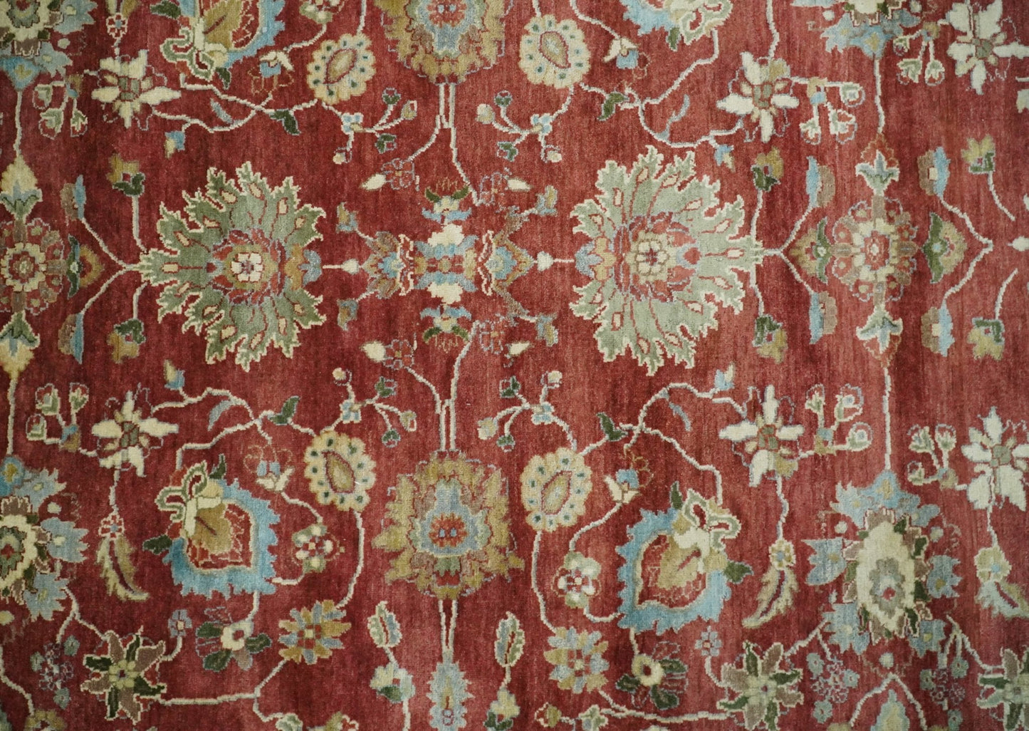 Alfombra antigua de lana persa tradicional, anudada a mano, de 8 x 10 pulgadas, en tonos óxido y marfil | AGR20