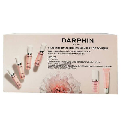 Darphin Intral skincare set with pink bottles and flower, luxury kit by Beauty Care Bag on Tampa Home & Garden Store