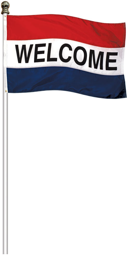 9' Aluminum Rotating Flagpole - White - Tampa Home & Garden Store