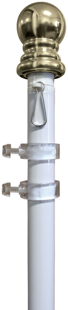 9' Aluminum Rotating Flagpole - White - Tampa Home & Garden Store