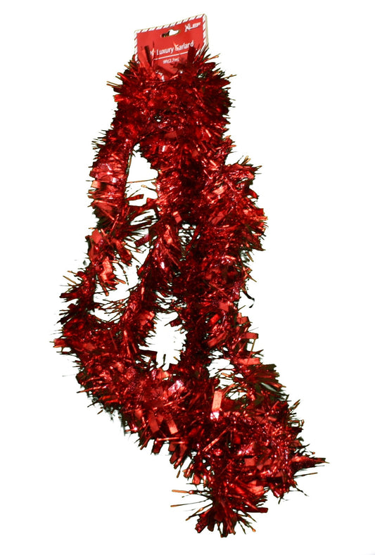9 Foot Luxury Garland - Red - Tampa Home & Garden Store