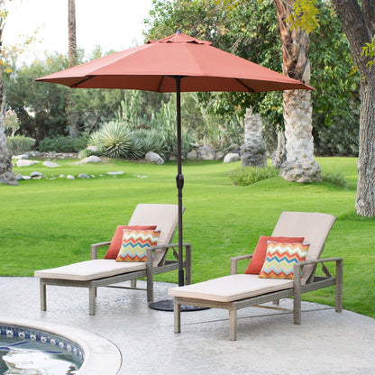 9-Ft Patio Umbrella in Terracotta with Metal Pole and Tilt Mechanism - Tampa Home & Garden Store
