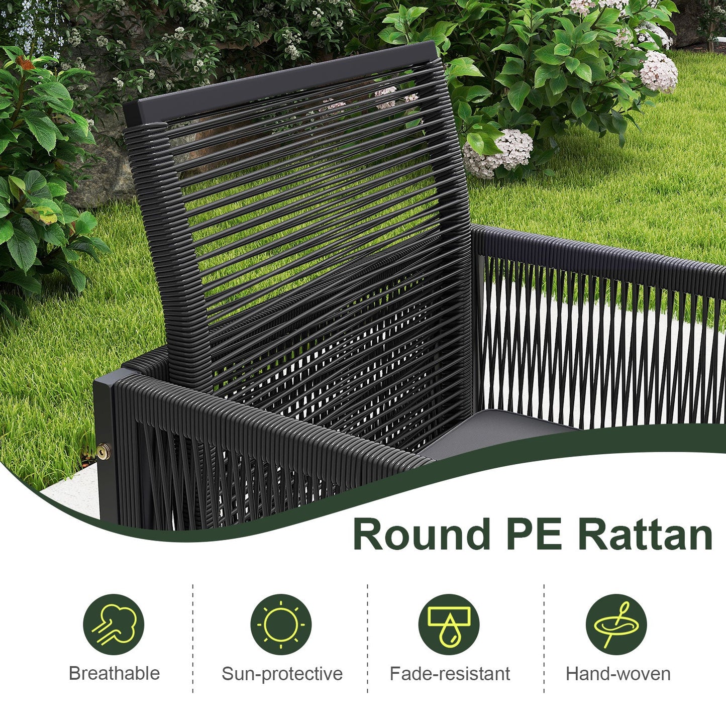 9 Pieces Patio Dining Set with Cushions for Yard Garden-Gray - Tampa Home & Garden Store