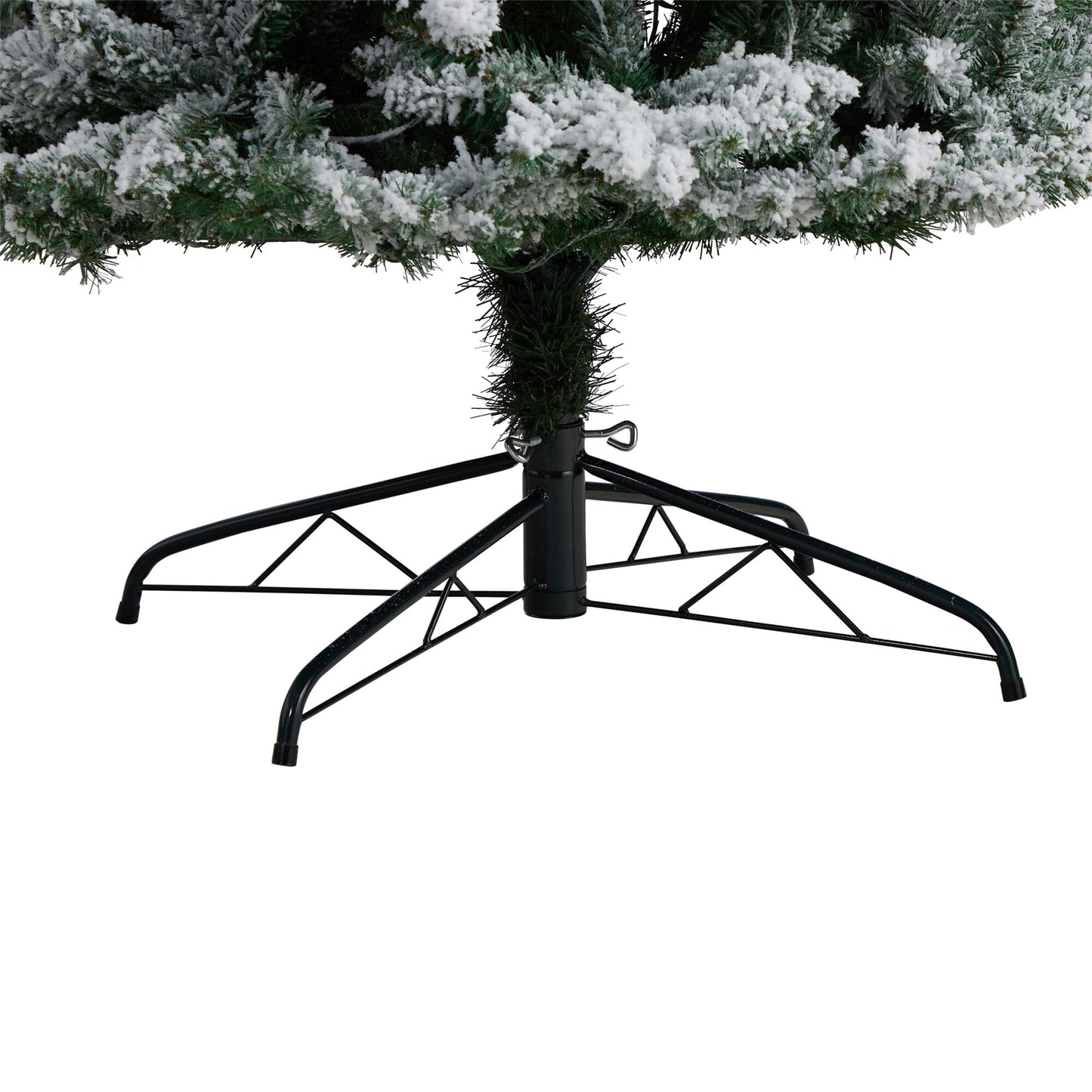 9’ Slim Flocked Montreal Fir Artificial Christmas Tree with 1860 Bendable Branches - Tampa Home & Garden Store
