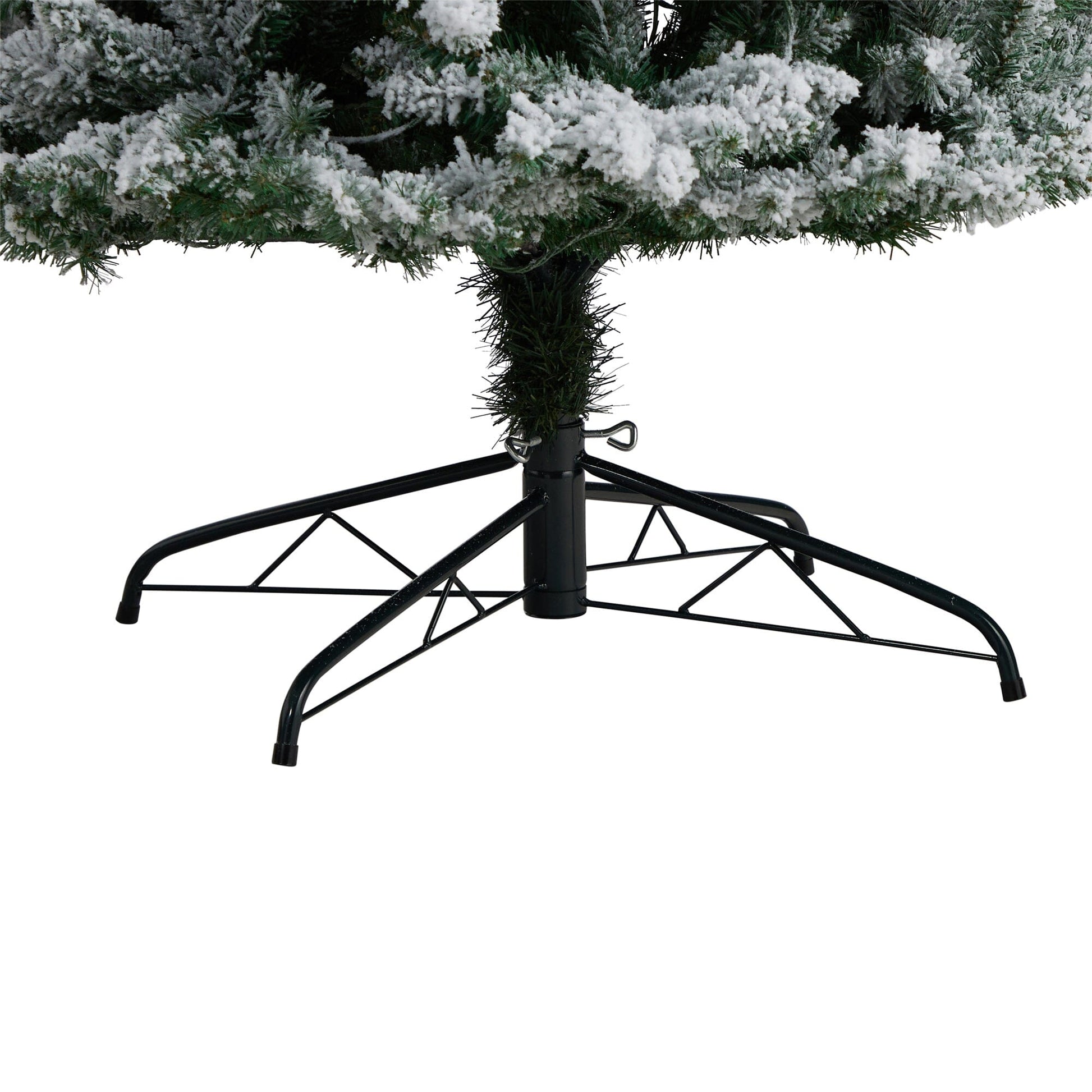 9’ Slim Flocked Montreal Fir Artificial Christmas Tree with 1860 Bendable Branches - Tampa Home & Garden Store