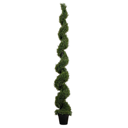9' UV Resistant Artificial Rosemary Spiral Topiary Tree (Indoor/Outdoor) - Tampa Home & Garden Store