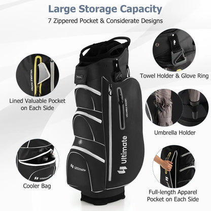 Lightweight Golf Cart Bag With 15 Way Dividers