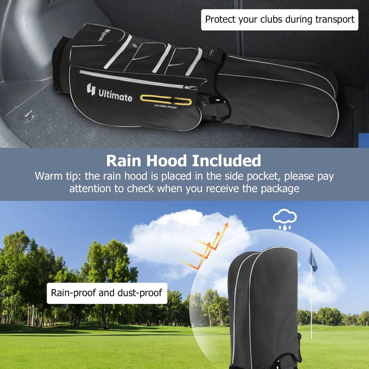 Lightweight Golf Cart Bag With 15 Way Dividers