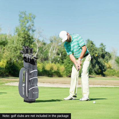 Lightweight Golf Cart Bag With 15 Way Dividers