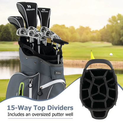 Lightweight Golf Cart Bag With 15 Way Dividers