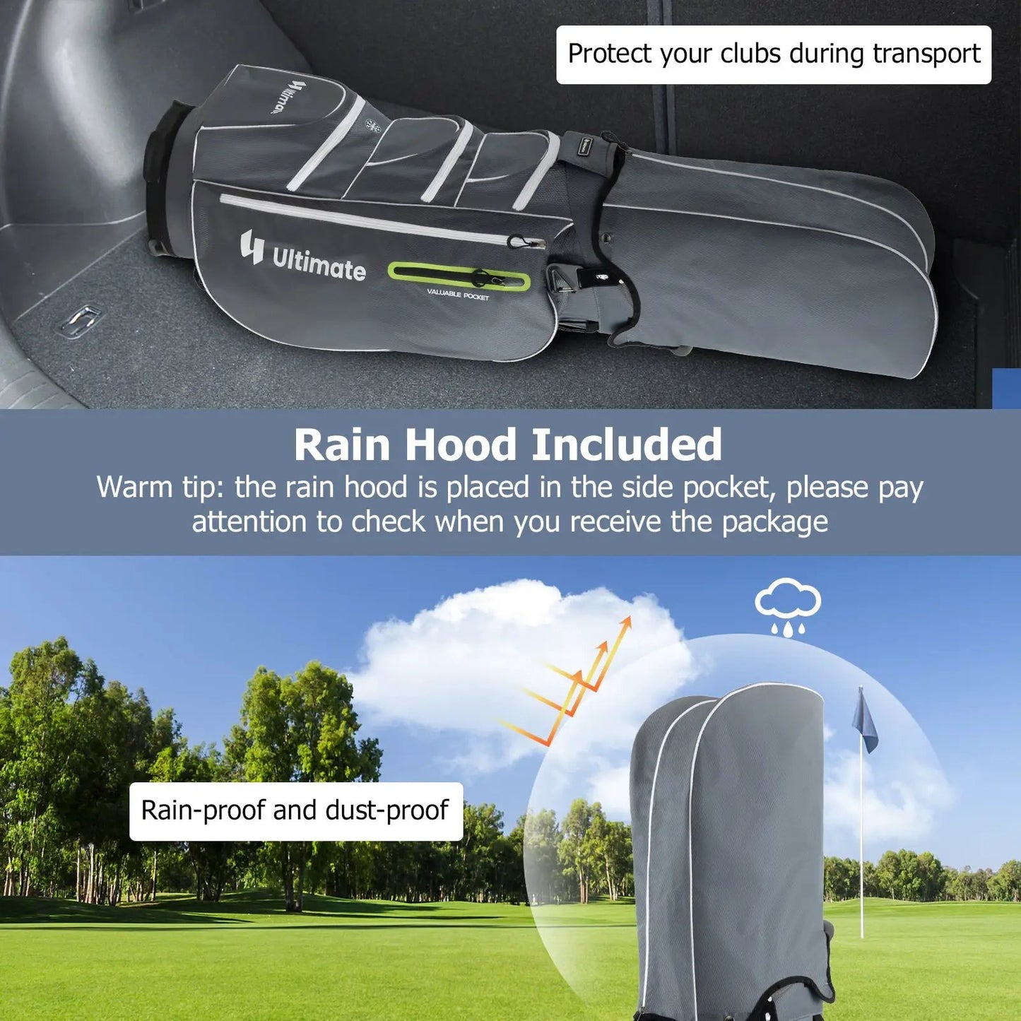 Lightweight Golf Cart Bag With 15 Way Dividers