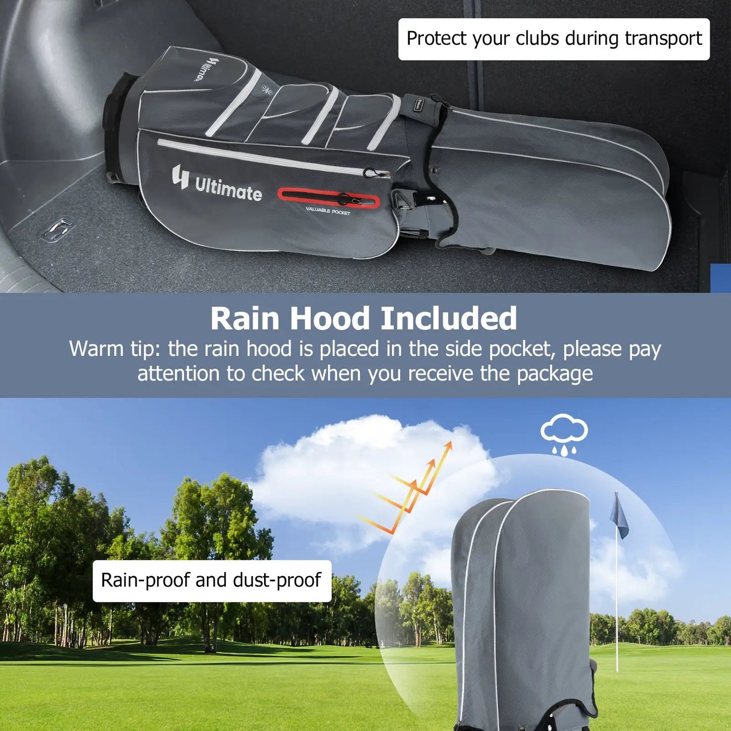 Lightweight Golf Cart Bag With 15 Way Dividers