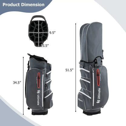 Lightweight Golf Cart Bag With 15 Way Dividers