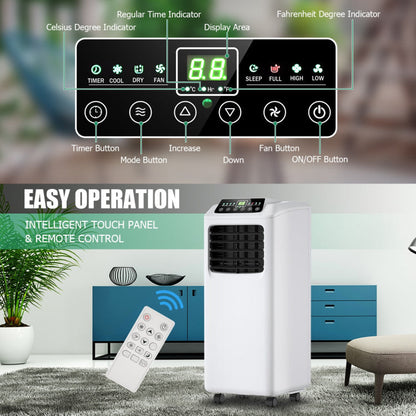 Aire acondicionado portátil de 9,000 BTU con control remoto