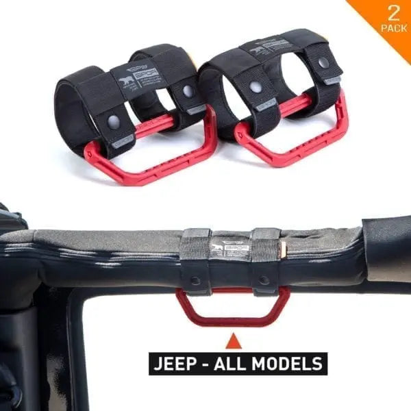 GP-Grip Universal clamps 2-pack with black straps and red handles for 0.75–5.5 in roll bars GPCA on Tampa Home & Garden Store