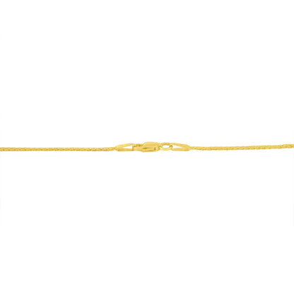 Franco chain necklace in yellow gold with textured links and clasp on Tampa Home & Garden Store