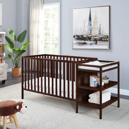 Palmer 3-in-1 Convertible Crib / Changer in dark wood by Unique Piece Furniture on Tampa Home & Garden Store