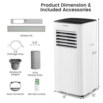 Aire Acondicionado Portátil de 9000 BTU con Temporizador
