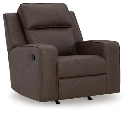 Lavenhorne Rocker Recliner Granite, brown leather-like upholstery, Unique Piece Furniture on Tampa Home & Garden Store