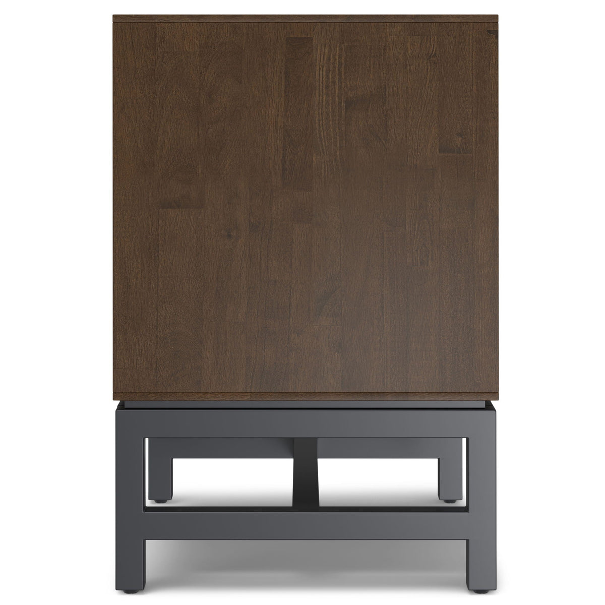 Walnut Brown Nightstand with Drawer and Open Storage by HouseOfZazla, solid rubberwood on Tampa Home & Garden Store