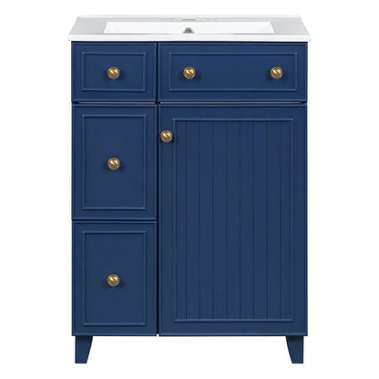 Transitional Bathroom Vanity With Ceramic Sink