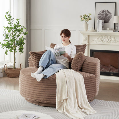 Modern Single Sofa and Swivel Sleeper Chair