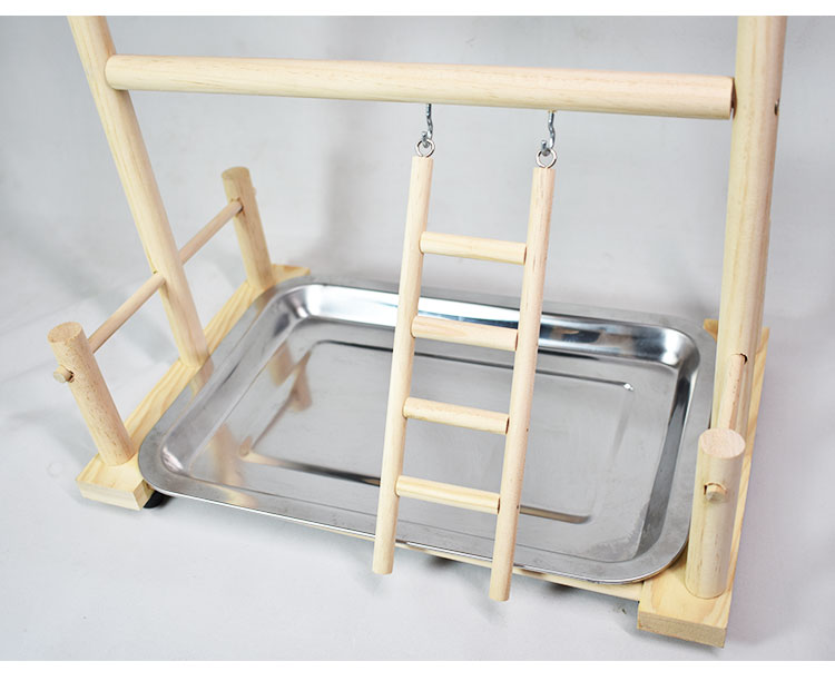 Solid wood toy swing with climbing ladder and stainless steel food tray on Tampa Home & Garden Store