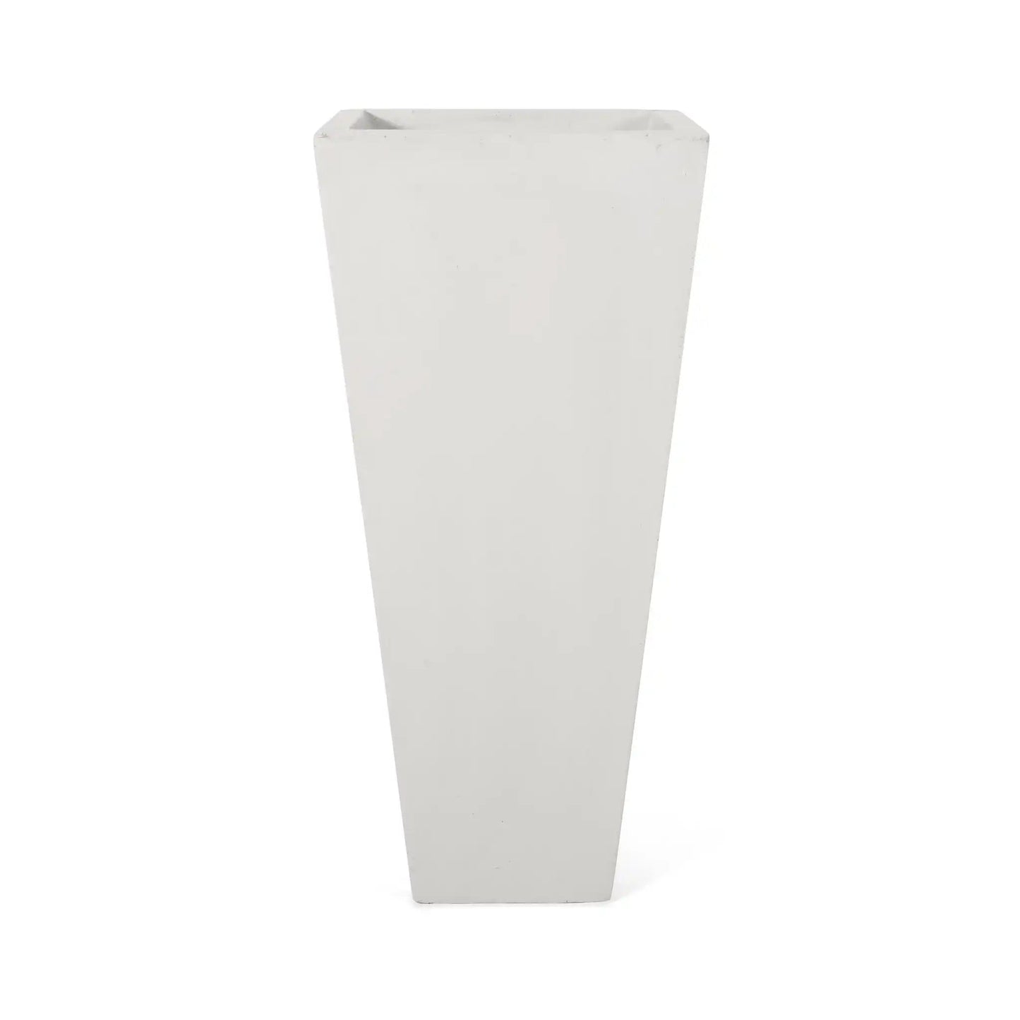 Outdoor Modern Cast Stone Planter by HouseOfZazla, white rectangular planter on Tampa Home & Garden Store