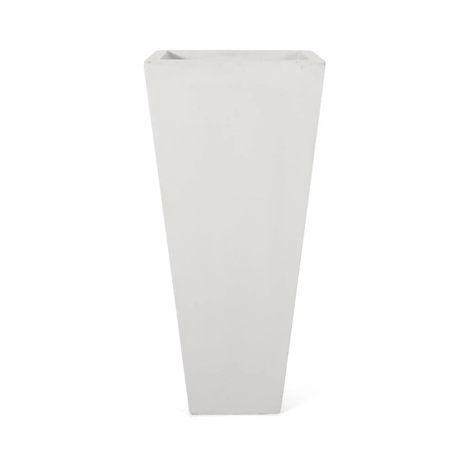 Outdoor Modern Cast Stone Planter by HouseOfZazla, white rectangular planter on Tampa Home & Garden Store