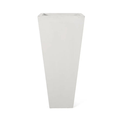 Outdoor Modern Cast Stone Planter by HouseOfZazla, white rectangular planter on Tampa Home & Garden Store