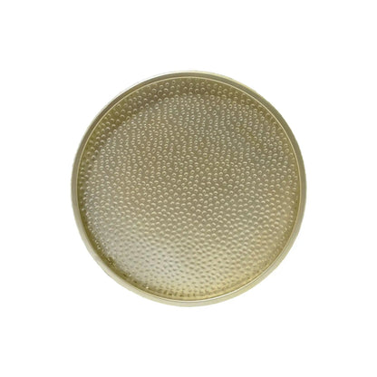 Modern round accent table top with hammered brass surface by HouseOfZazla on Tampa Home & Garden Store