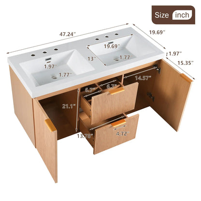 Modern Wall Mounted Vanity and Soft Close Doors